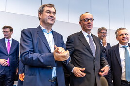 Parliamentary groups of parties meet at the German parliament