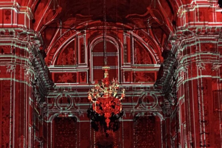 Il video mapping nel monastero di Santa Caterina - RIPRODUZIONE RISERVATA