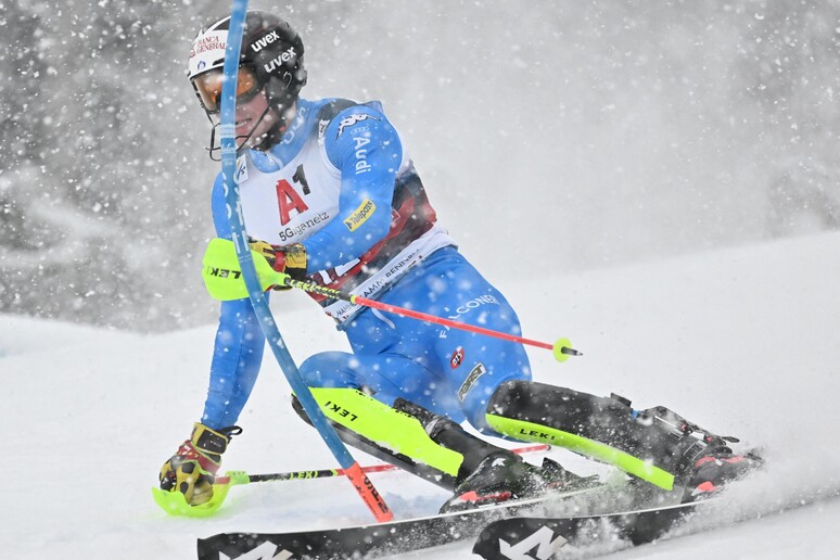 Sci: prima manche slalom Kitzbuehel, Vinatzer in testa © ANSA/AFP