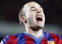 Andres Iniesta esulta dopo un gol con la maglia del Barcellona