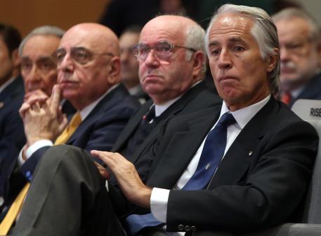 Giovanni Malago', Carlo Tavecchio, Adriano Galliani © ANSA
