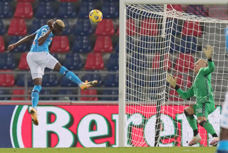 Bologna - Napoli, il gol, di Osimhen © ANSA