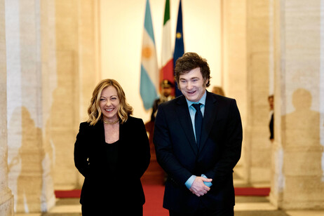 Meloni riceve il presidente argentino Milei a Palazzo Chigi