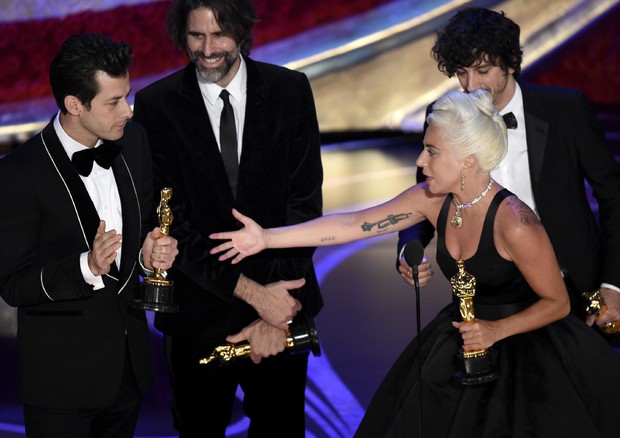 Lady Gaga, Mark Ronson, Anthony Rossomando, Andrew Wyatt © AP
