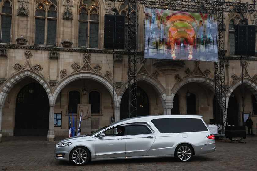 Funeral of French school teacher killed in knife attack - RIPRODUZIONE RISERVATA