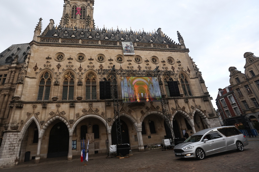 Funeral of French school teacher killed in knife attack - RIPRODUZIONE RISERVATA