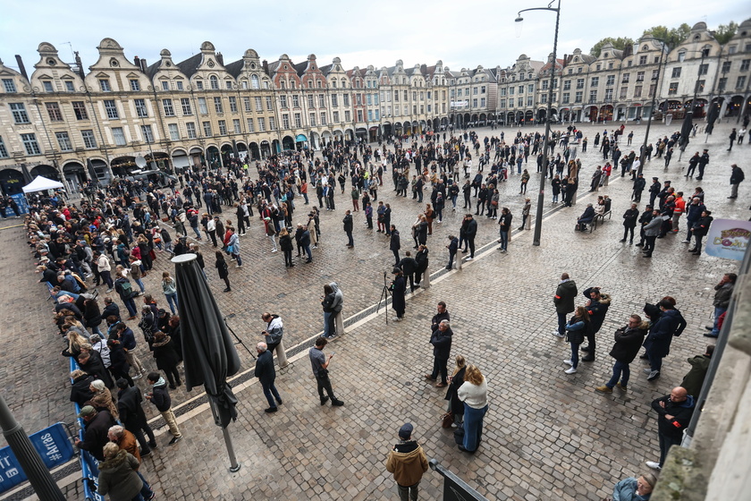 Funeral of French school teacher killed in knife attack - RIPRODUZIONE RISERVATA