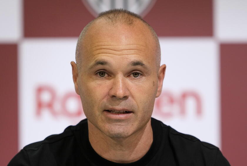 Spanish soccer player Andres Iniesta of Vissel Kobe attends press conference © ANSA/EPA