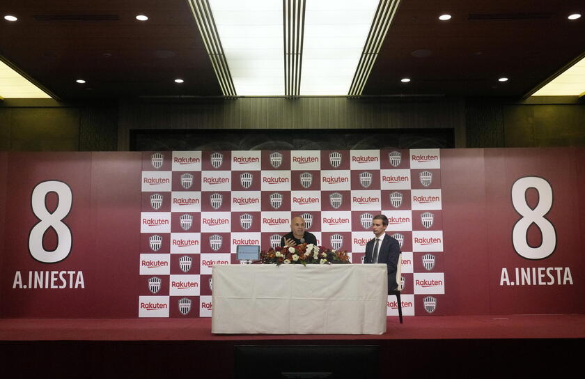 Spanish soccer player Andres Iniesta of Vissel Kobe attends press conference © ANSA/EPA