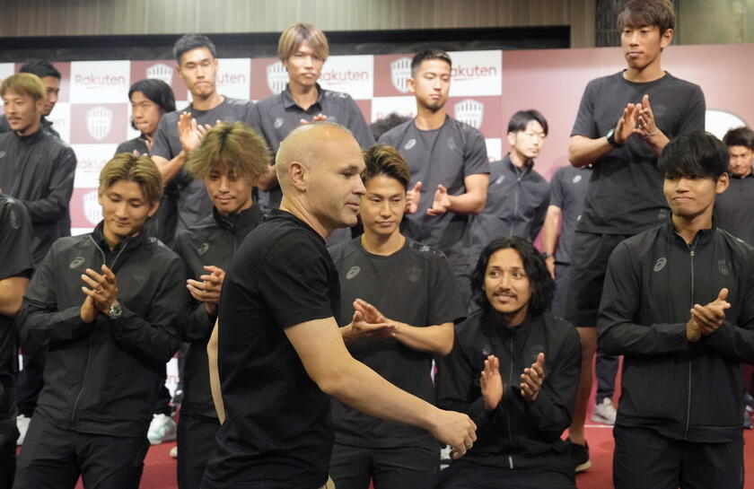 Spanish soccer player Andres Iniesta of Vissel Kobe attends press conference © ANSA/EPA