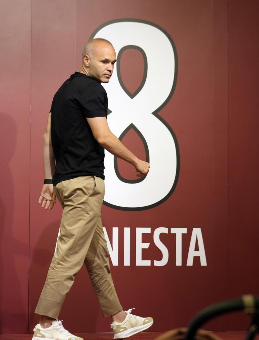 Spanish soccer player Andres Iniesta of Vissel Kobe attends press conference © ANSA/EPA