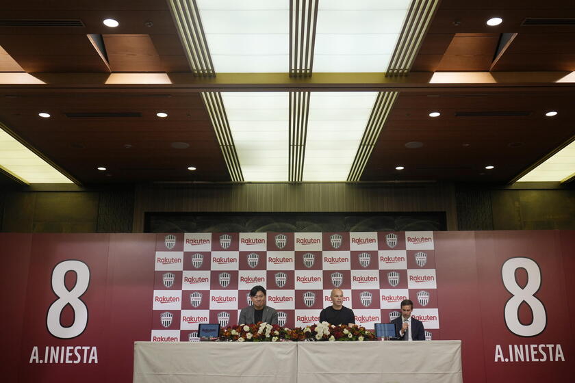 Spanish soccer player Andres Iniesta of Vissel Kobe attends press conference © ANSA/EPA