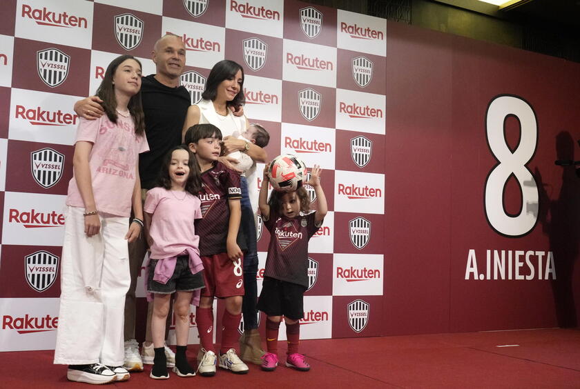 Spanish soccer player Andres Iniesta of Vissel Kobe attends press conference © ANSA/EPA