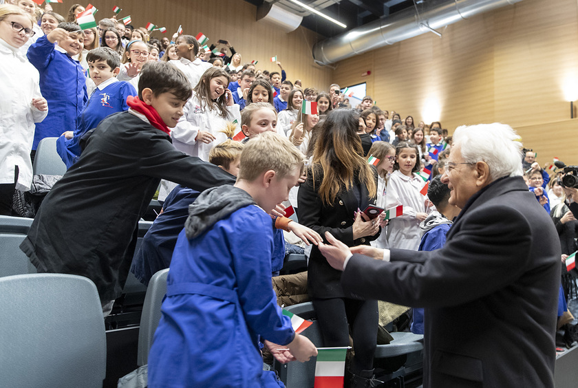 Mattarella a Vallefoglia prima di andare a Pesaro - RIPRODUZIONE RISERVATA