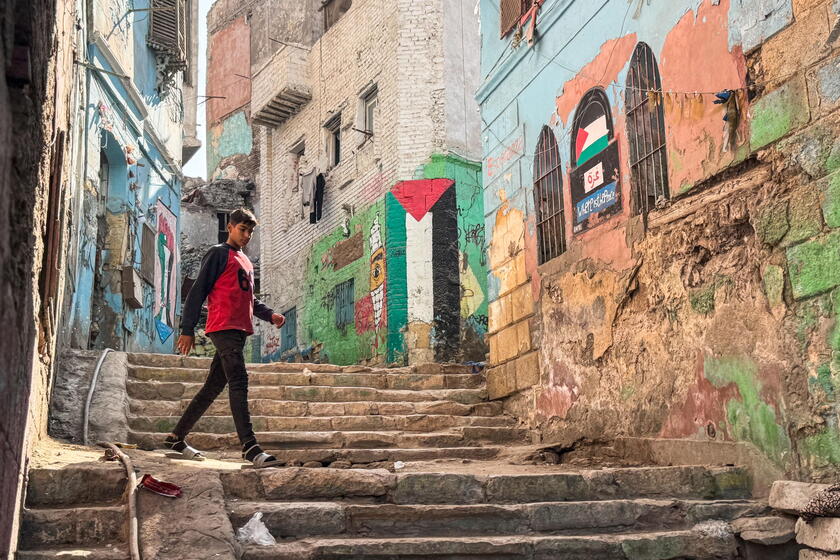 Cairo street art in solidarity with Palestinian people as October 7th anniversary approaches