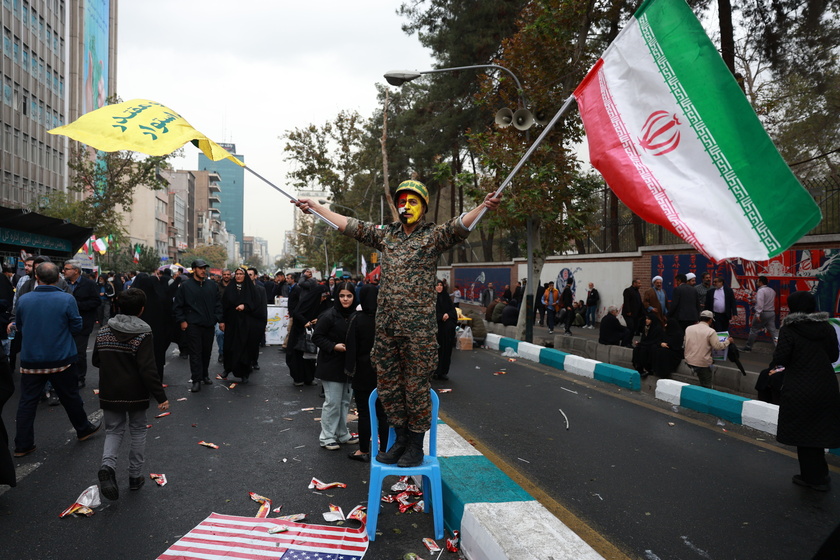 Demonstrators mark the 45th anniversary of the US embassy takeover in Tehran