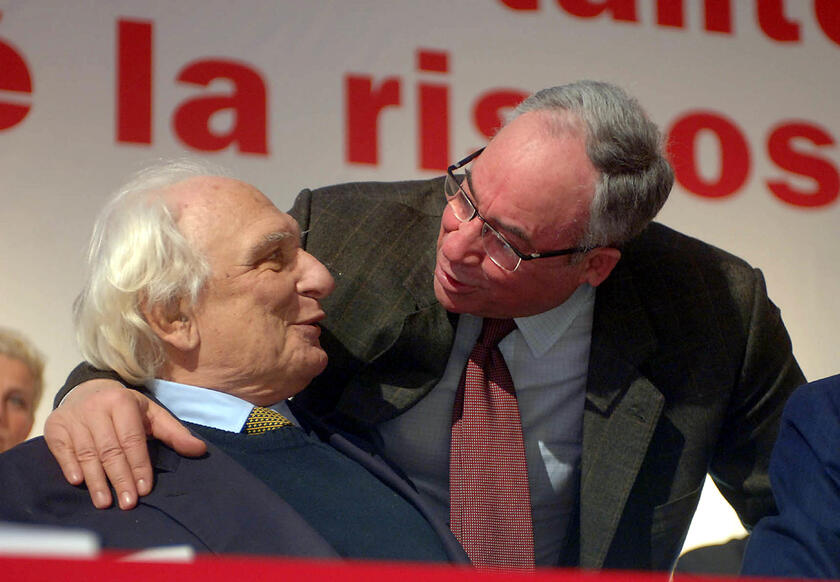 Marco Pannella e Ottaviano Del Turco a Fiuggi il 5 febbraio 2006