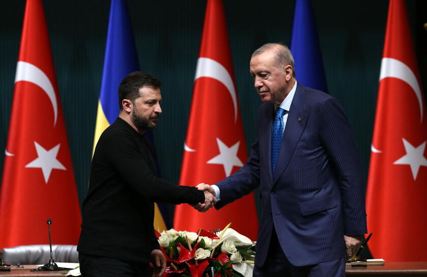 Ukrainian President Zelensky meets his Turkish counterpart Erdogan in Ankara