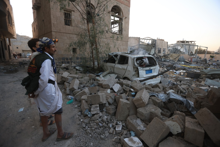 Aftermath of US airstrikes on Sana'a