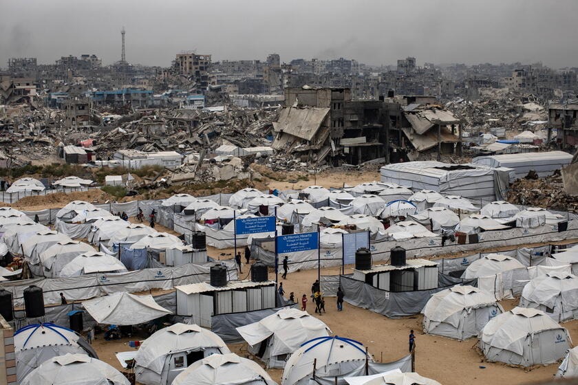 Camp for internally displaced Palestinians in Jabalia, northern Gaza