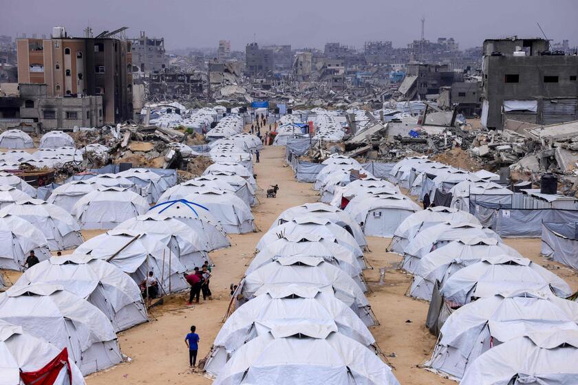 Camp for internally displaced Palestinians in Jabalia, northern Gaza