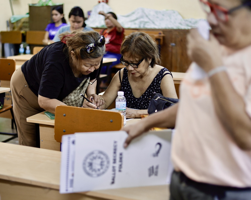 Filipinos cast votes for the 2025 mid-term election