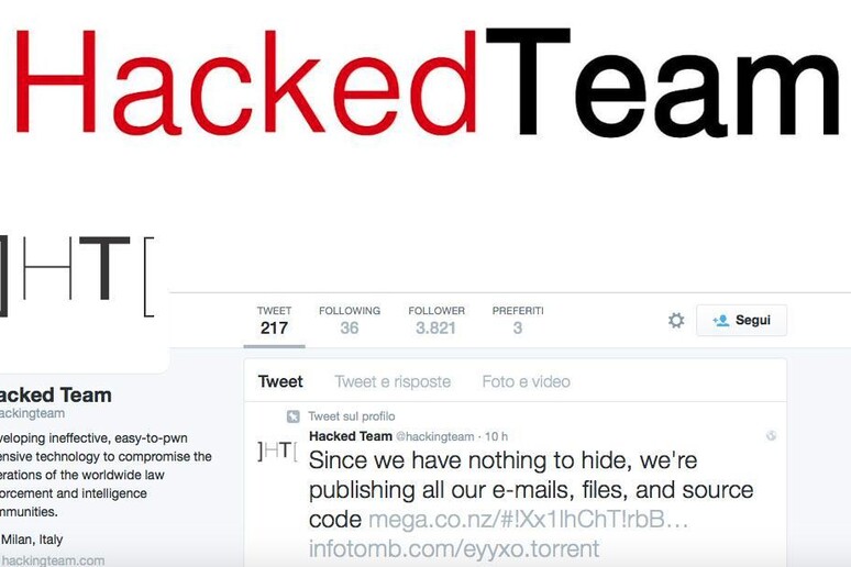 Hackerata azienda italiana software spia, documenti online - RIPRODUZIONE RISERVATA