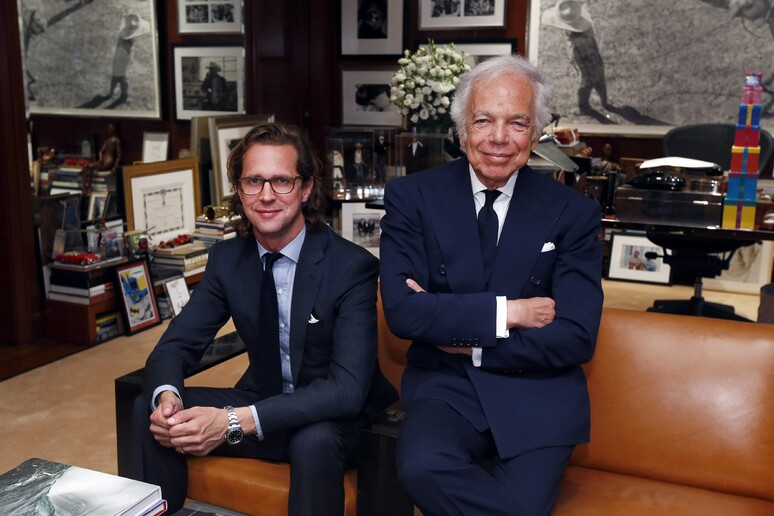 Ralph Lauren (a destra) con Stefan Larsson © ANSA/AP