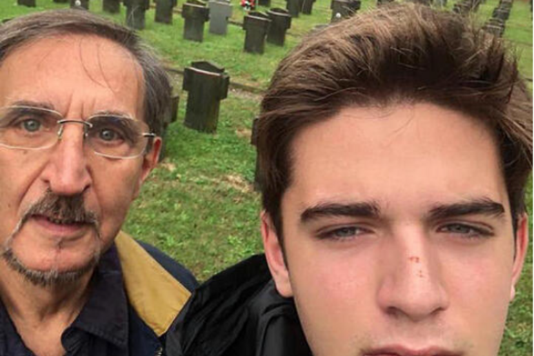 Leonardo La Russa con il papà Ignazio - RIPRODUZIONE RISERVATA