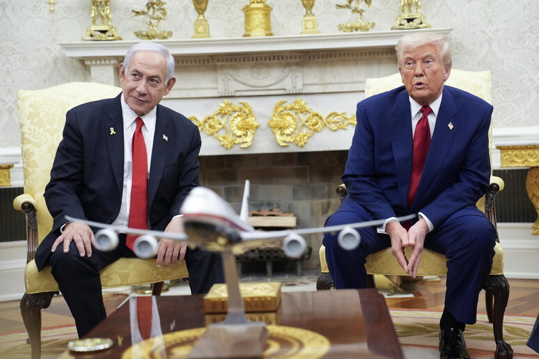 US President Trump meets with Israeli Prime Minister Benjamin Netanyahu in Washington © ANSA/EPA