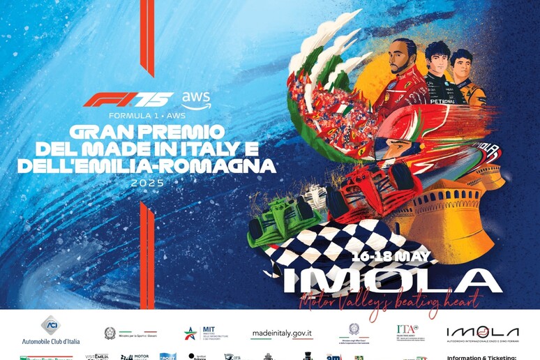 F1, il poster del GP del Made in Italy e dell 'Emilia-Romagna - RIPRODUZIONE RISERVATA